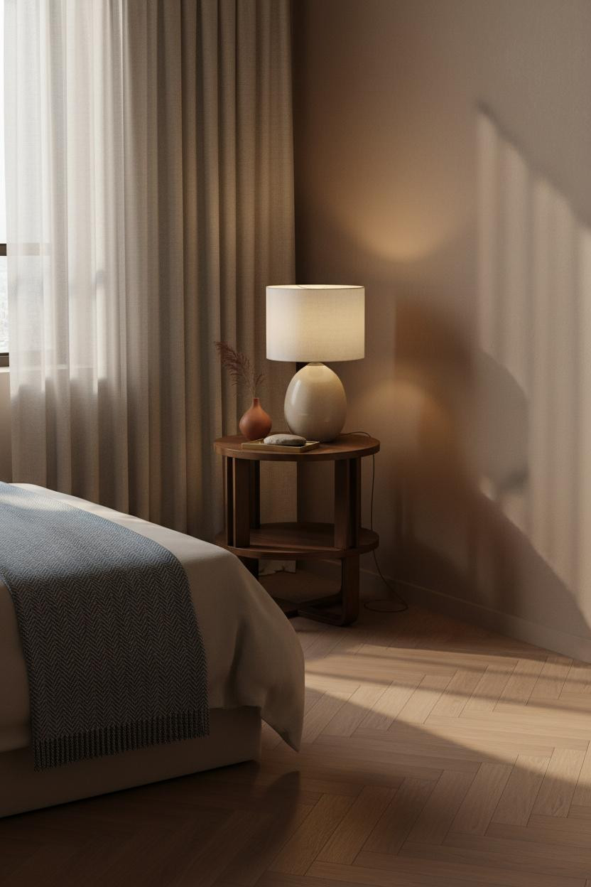 Small Nightstand Walnut Tapered Legs