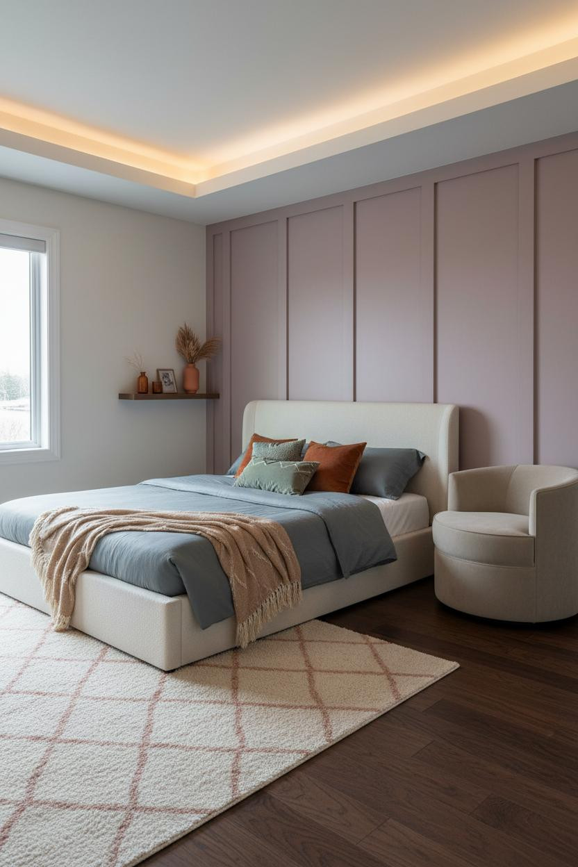 Small Teen Bedroom Mauve Board Batten
