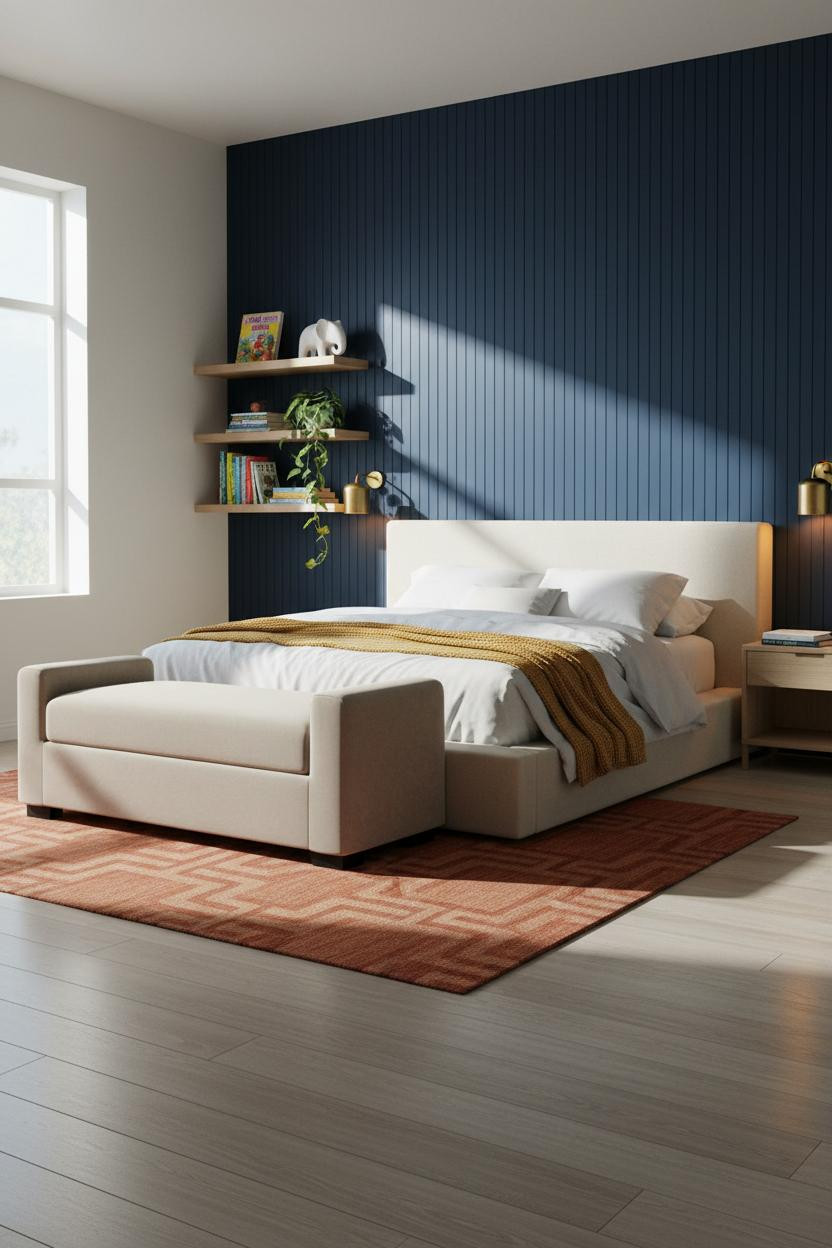 Stylish Kids Bedroom Navy Scandi