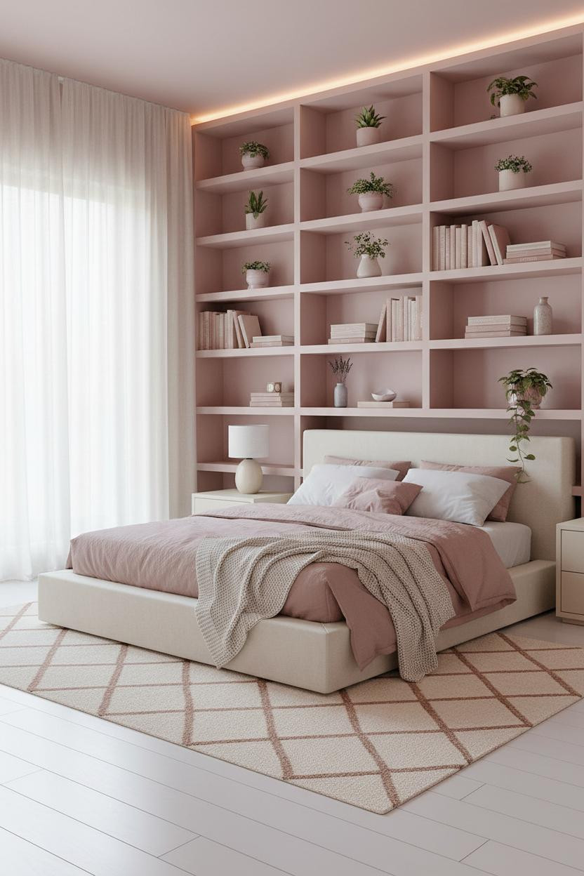 Teen Bedroom Aesthetic Pastel Shelving