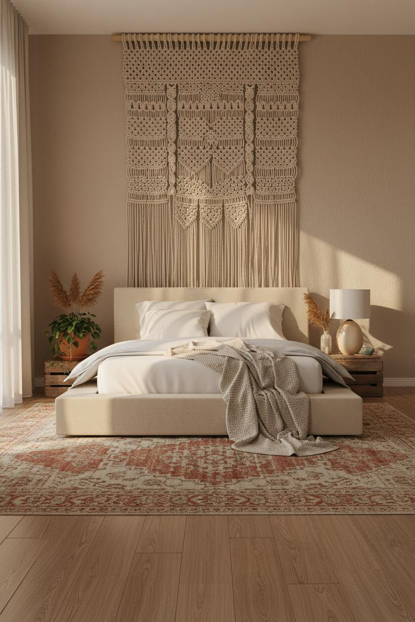 Teen Bedroom Boho Macrame Aesthetic