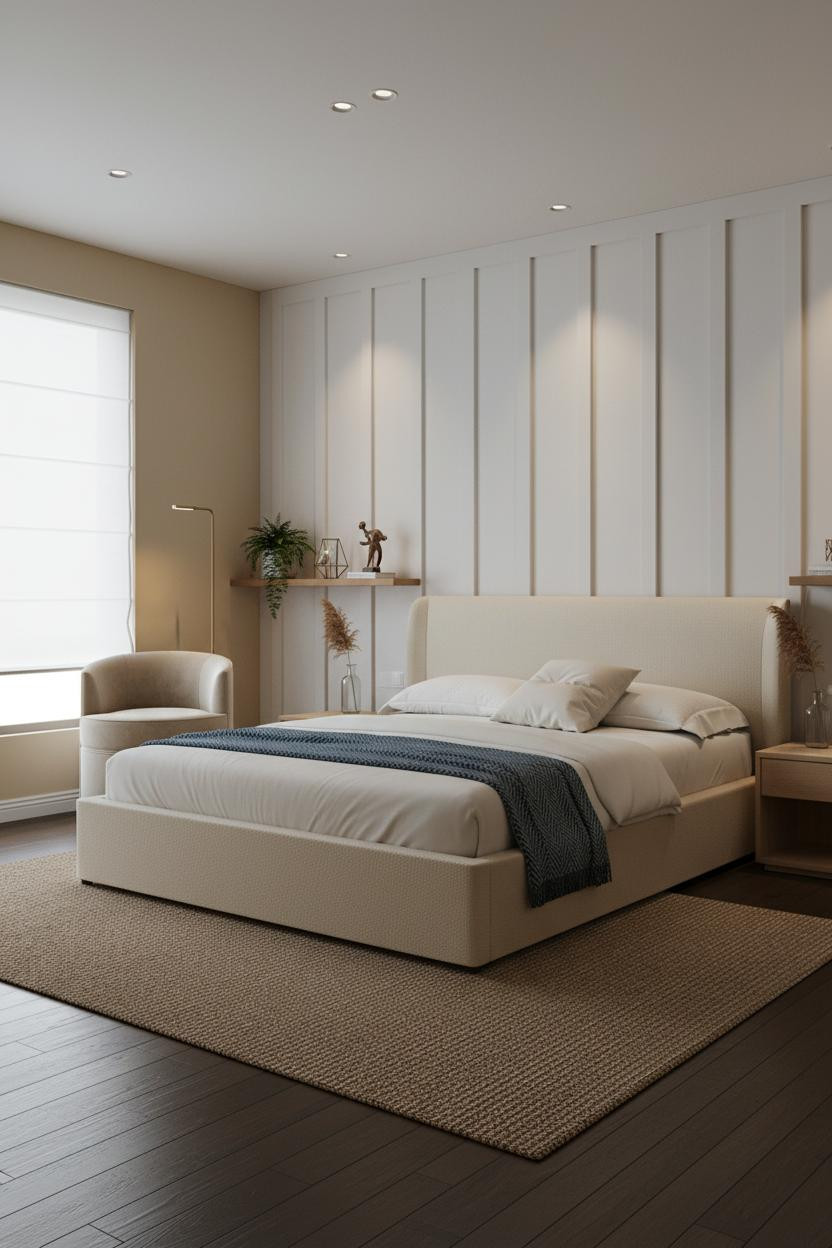 Teen Bedroom Japandi Board Batten Accent