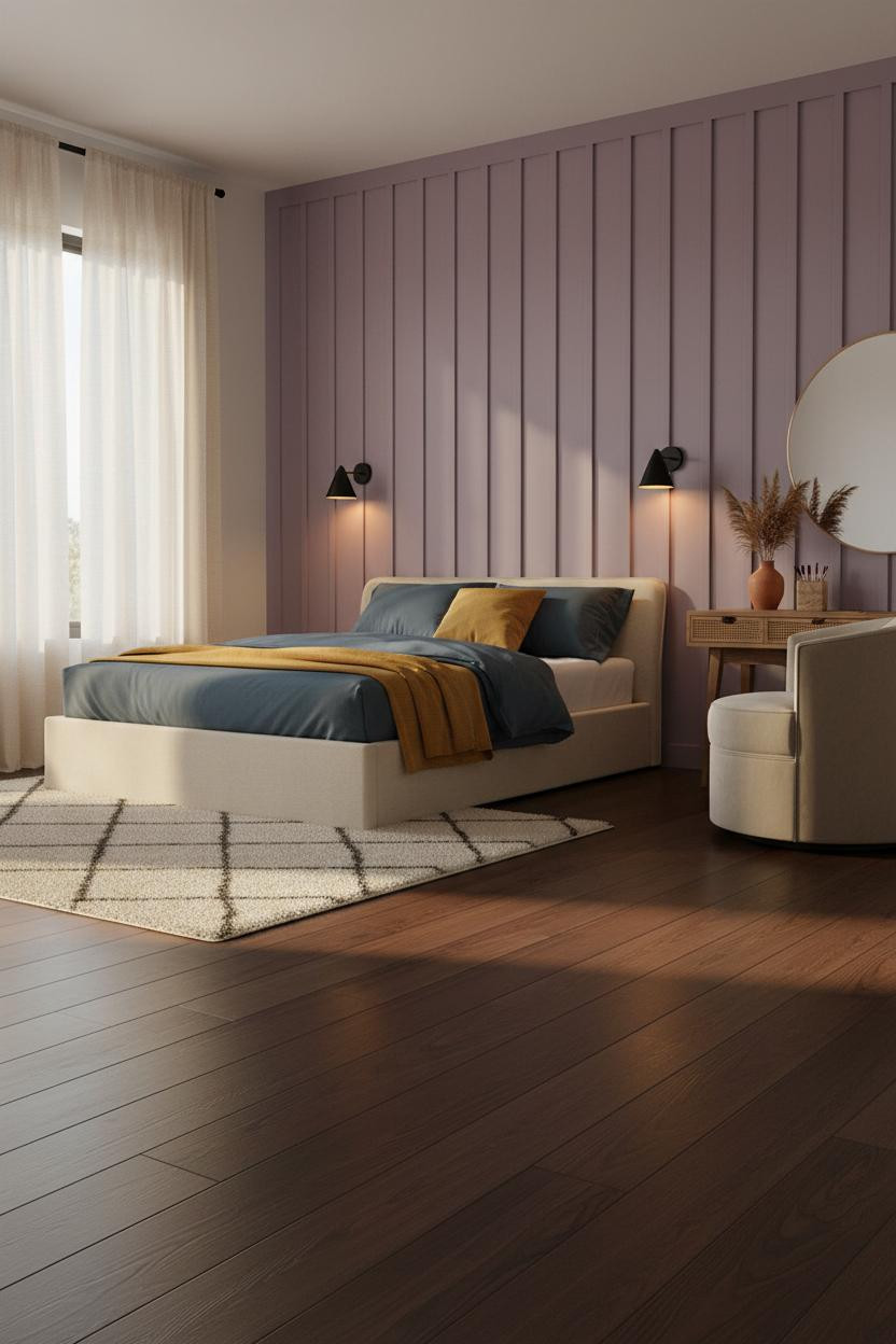 Teen Bedroom Lavender Boho Accent Wall