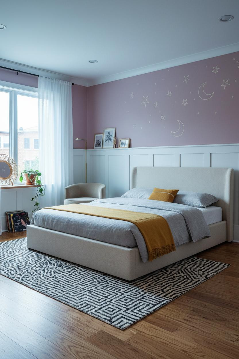 Teen Bedroom Makeover Lilac Walls and Creative Retreat