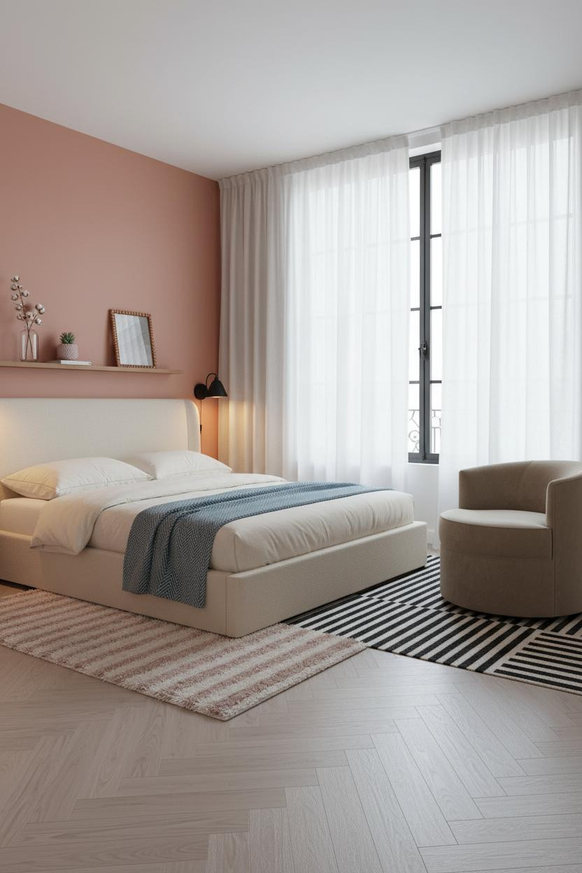 Teen Bedroom Makeover Parisian-Inspired Pink Room Design