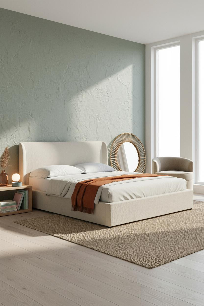 Teen Bedroom Scandi Aesthetic Sage Plaster