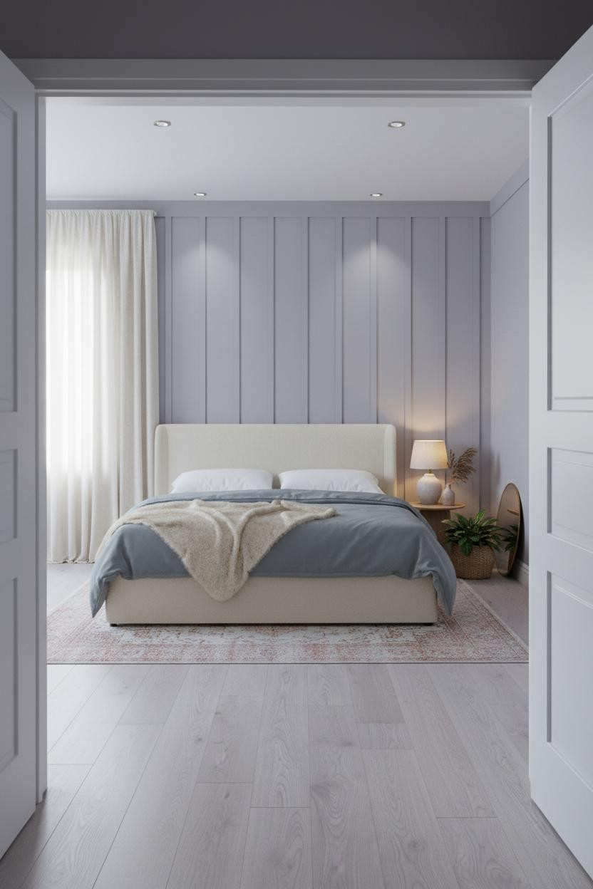 Teen Boho Bedroom Lavender Accent Wall