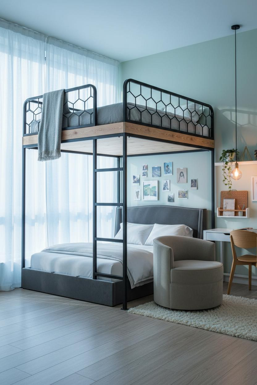 Teen Loft Bedroom Scandi Modern Small Rooms