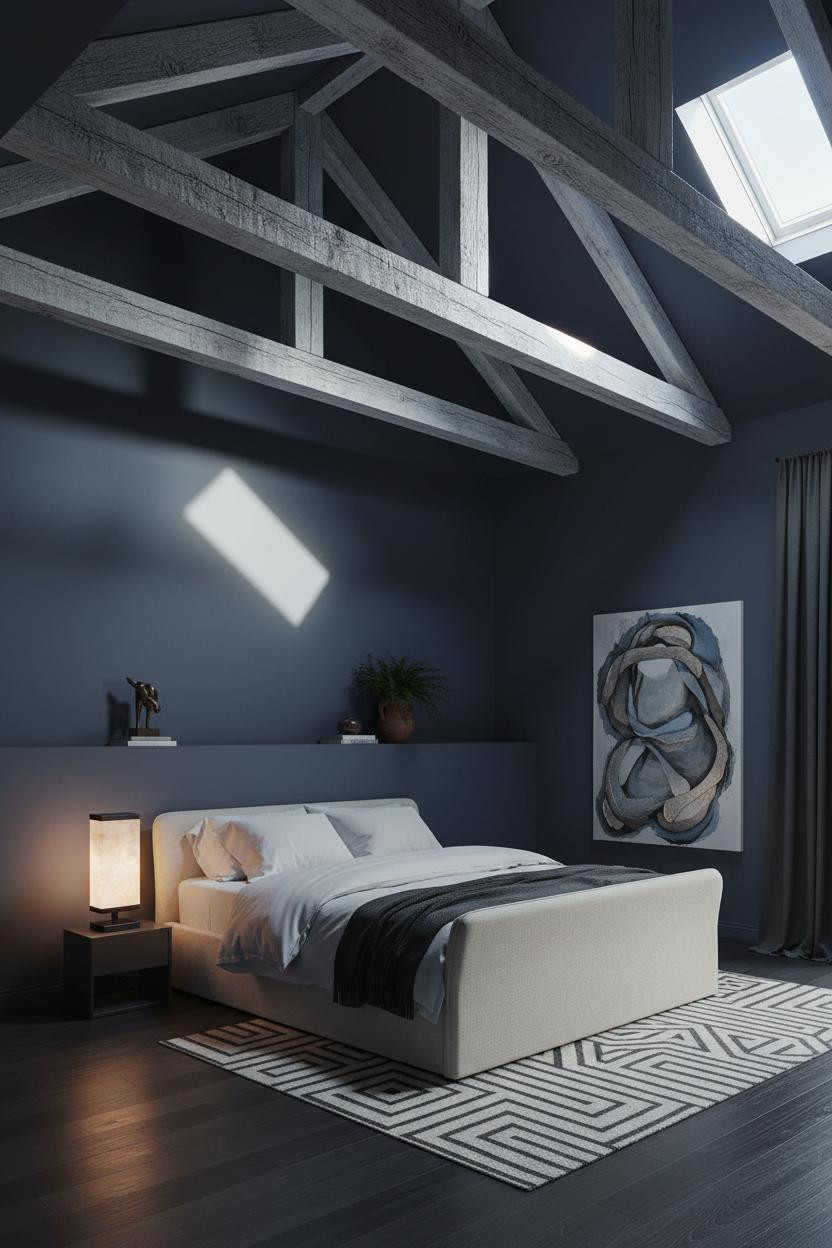 Vaulted Ceiling Bedroom Cathedral Beams