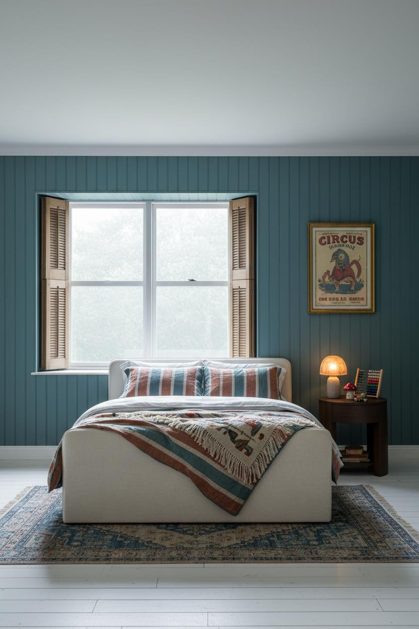 Vintage Kids Room Cottagecore Beadboard Bedroom