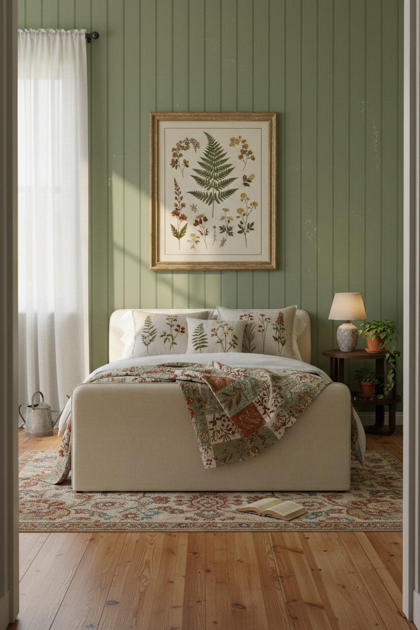 Vintage Kids Room Cottagecore Botanical Bedroom