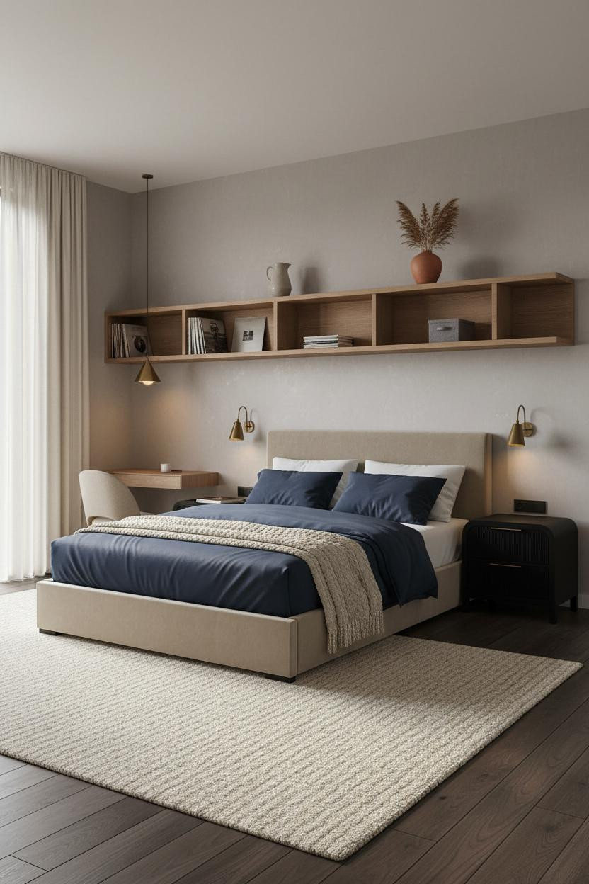 500 Sq Ft Studio Apartment Japandi Shelving