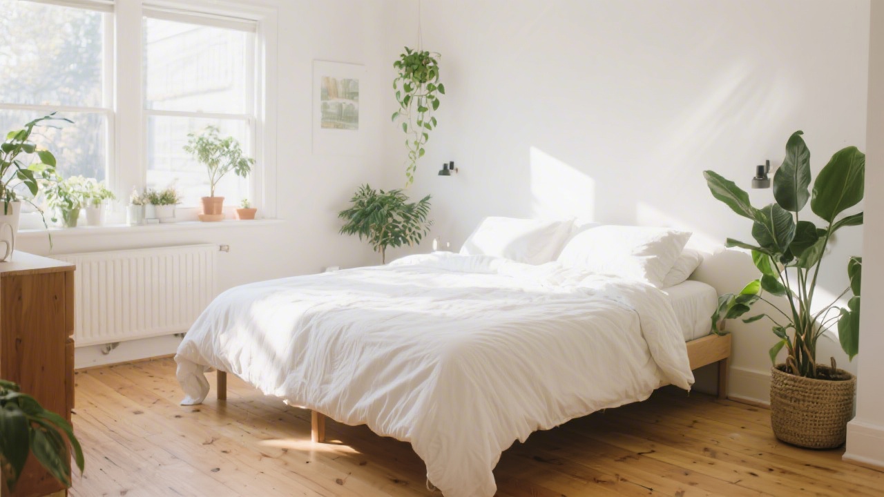 Comfortable Airbnb bedroom with natural light and quality bedding