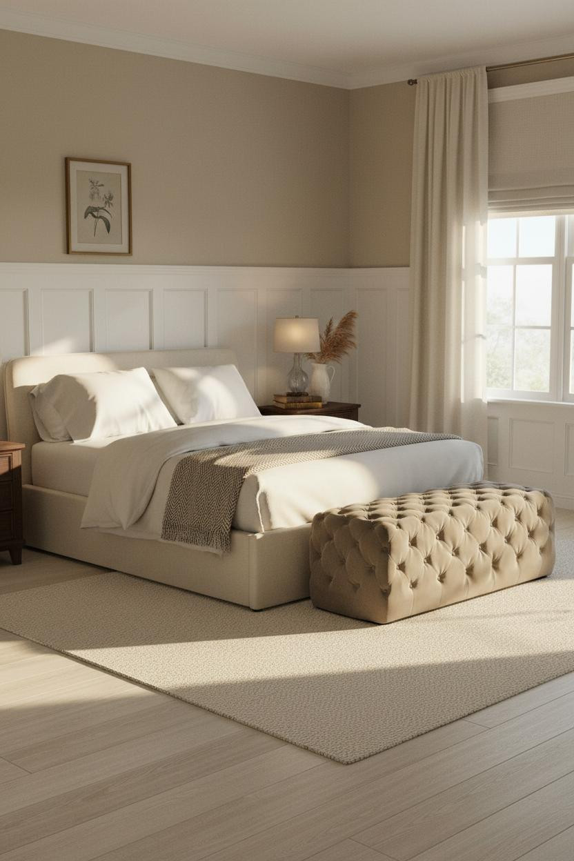 American Classic Bedroom Wainscoting Light