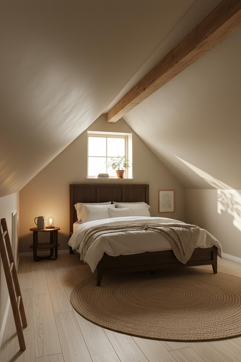Low Attic Bedroom Sloped Ceilings