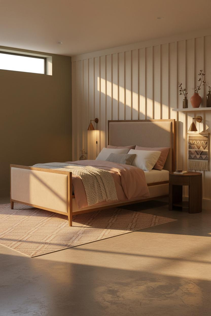 Basement Studio Apartment Warm Layout