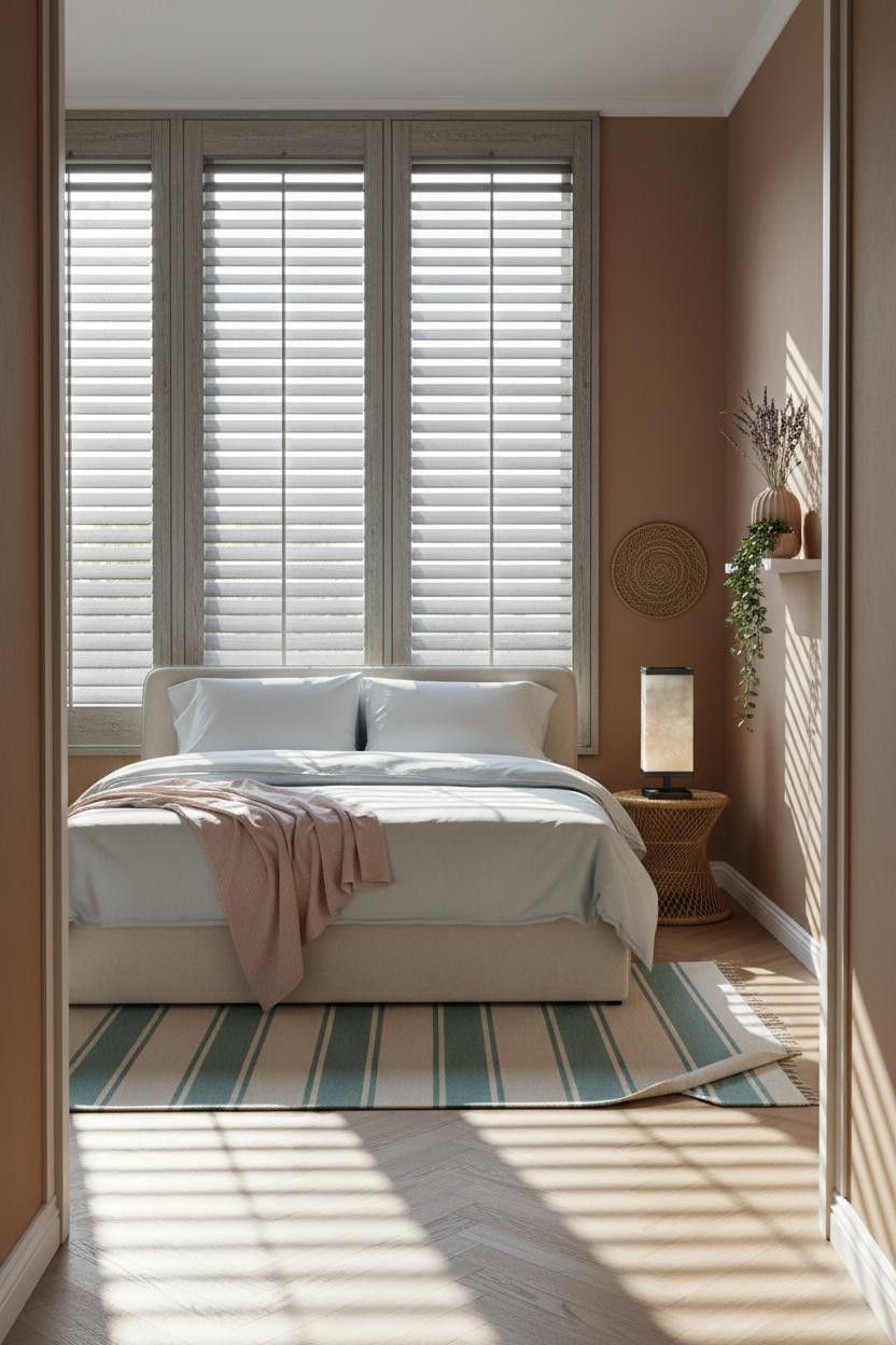 Beach Bedroom Louvered Shutters Coastal Teen