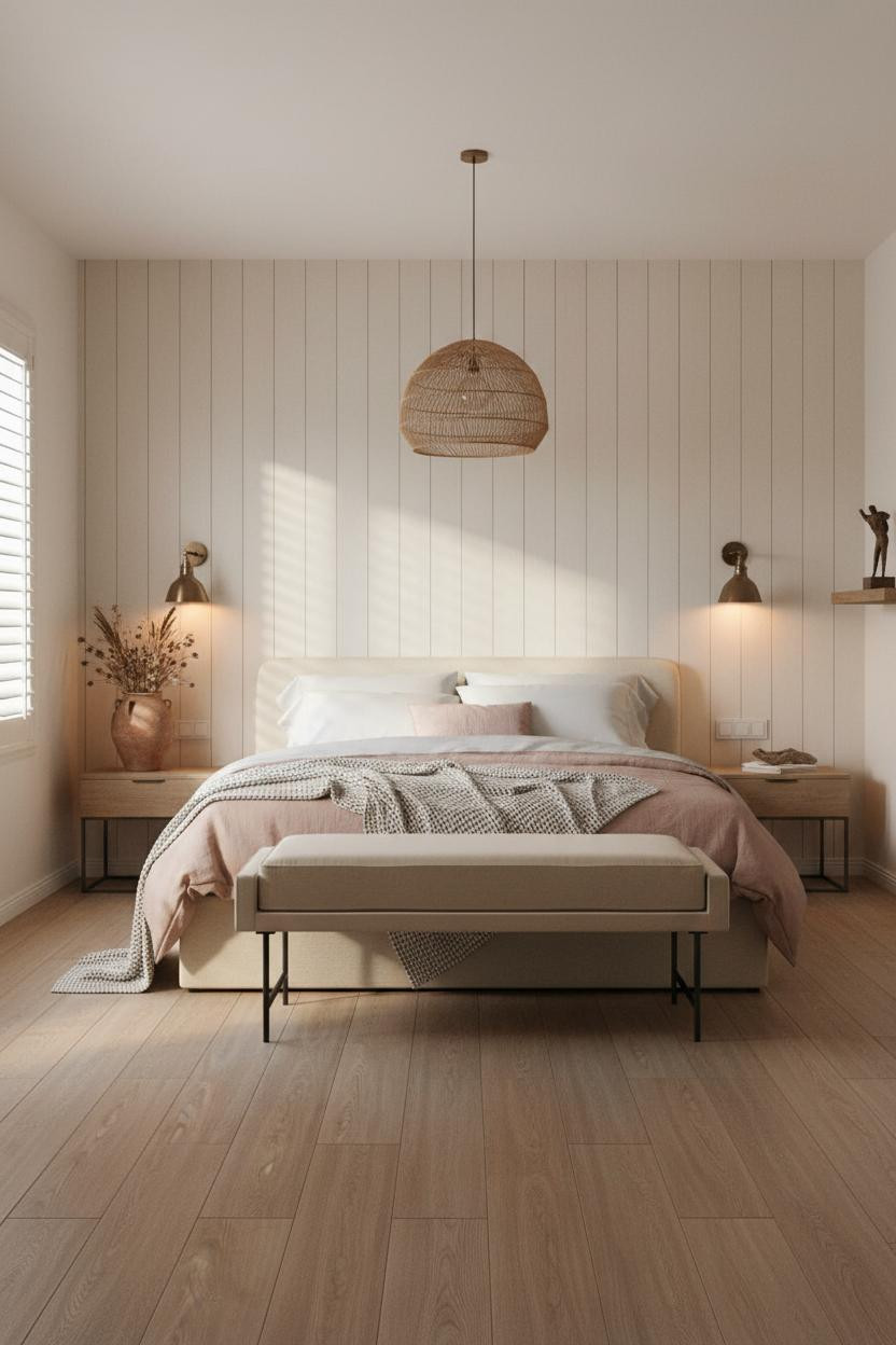 Beach House Bedroom Board and Batten Coastal