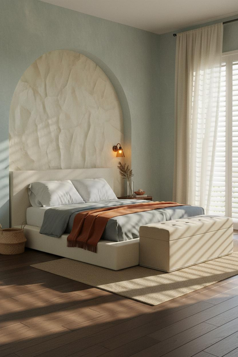 Beach House Bedroom Coastal Alcove Headwall