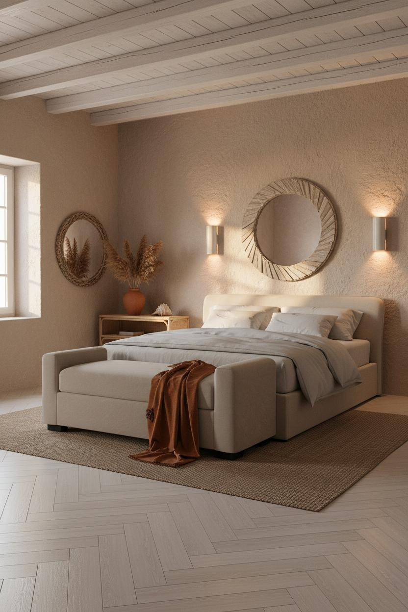 Beach House Bedroom Coastal Chic Golden Light