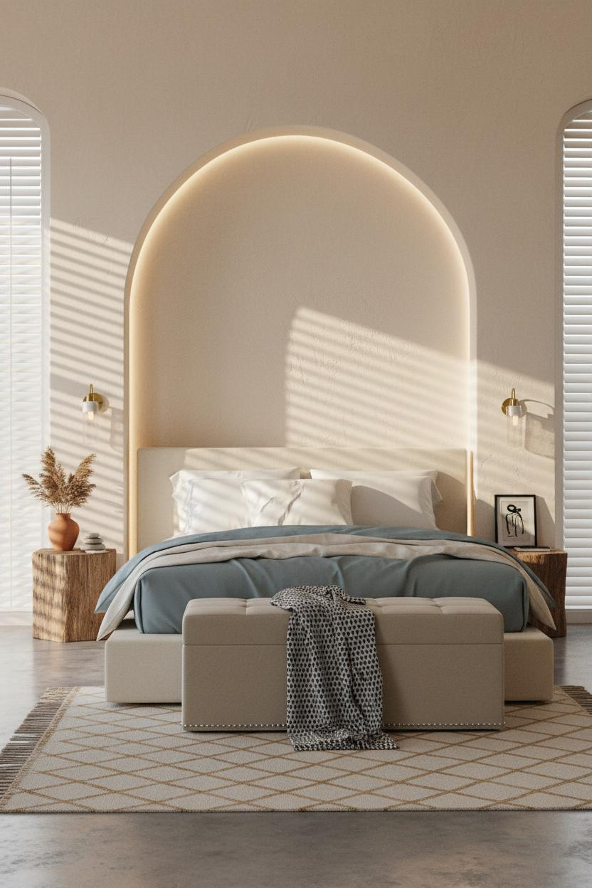 Beach House Bedroom Coastal Whitewash Alcove