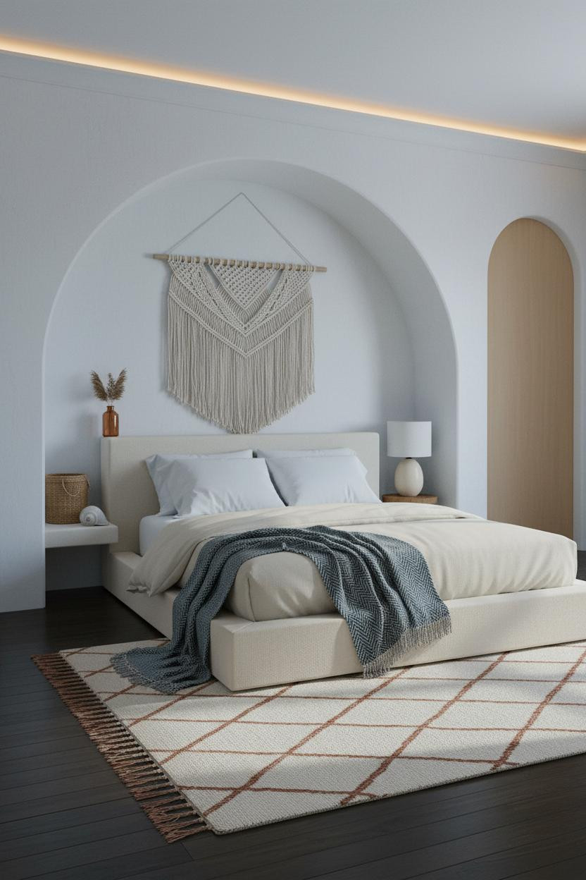 Beach Theme Bedroom Coastal Boho Arched Alcove