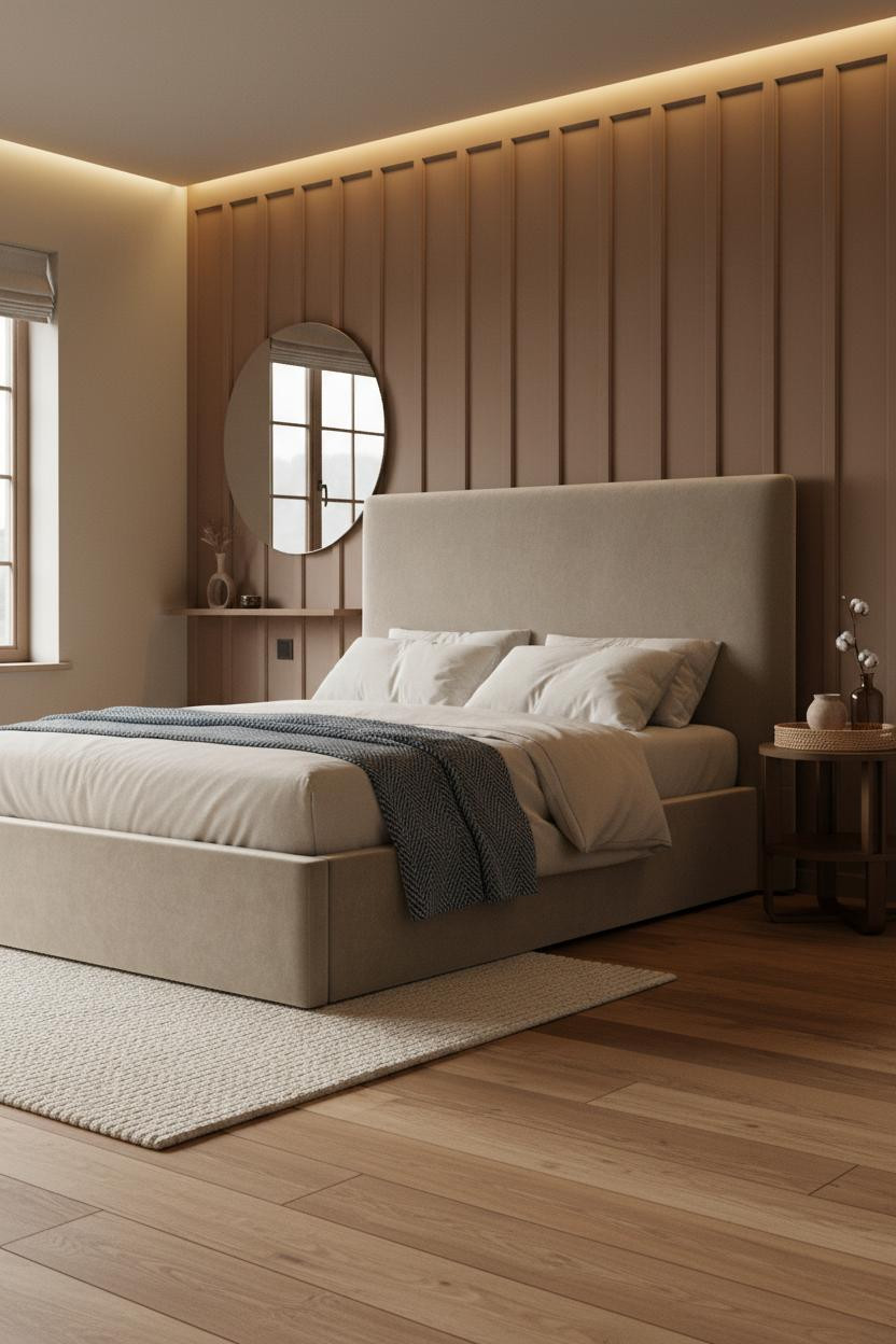 Bedroom Earth Tones Warm Neutral Farmhouse Design