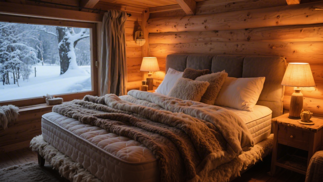 Warm cozy mattress setup for Raynaud's disease circulation and sleep