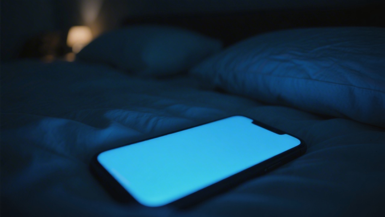 480nm blue light from smartphone screen suppressing melatonin at night