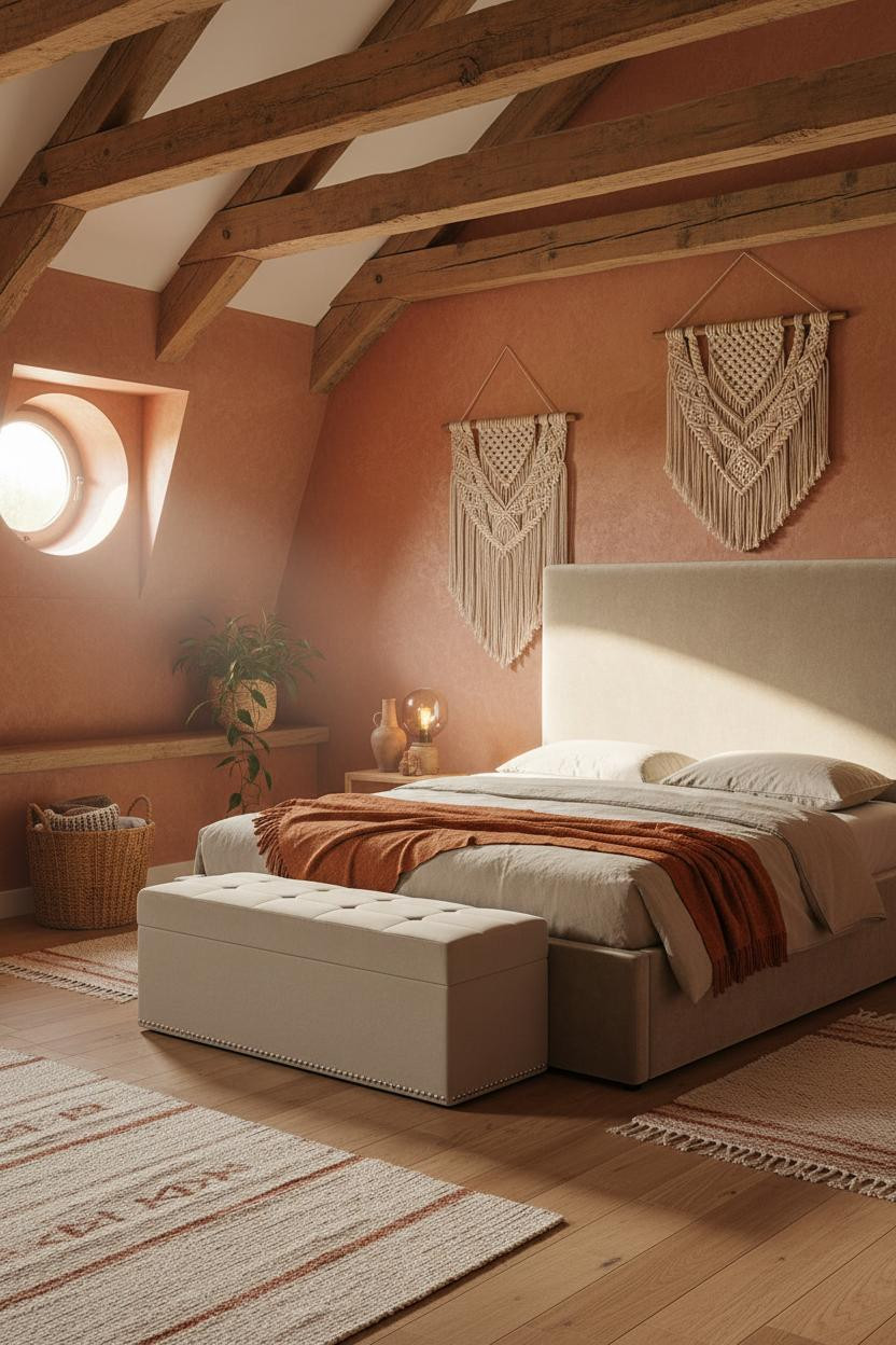 Boho Bedroom Attic Macrame Warm