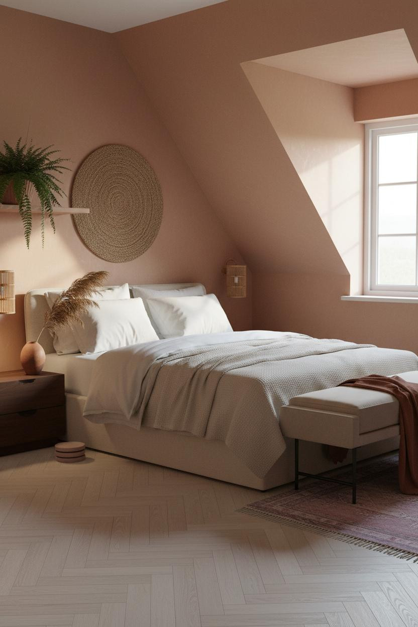 Boho Bedroom Design Attic Dormer Warm