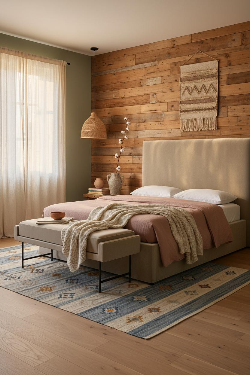 Boho Chic Bedroom Provencal Reclaimed Wood