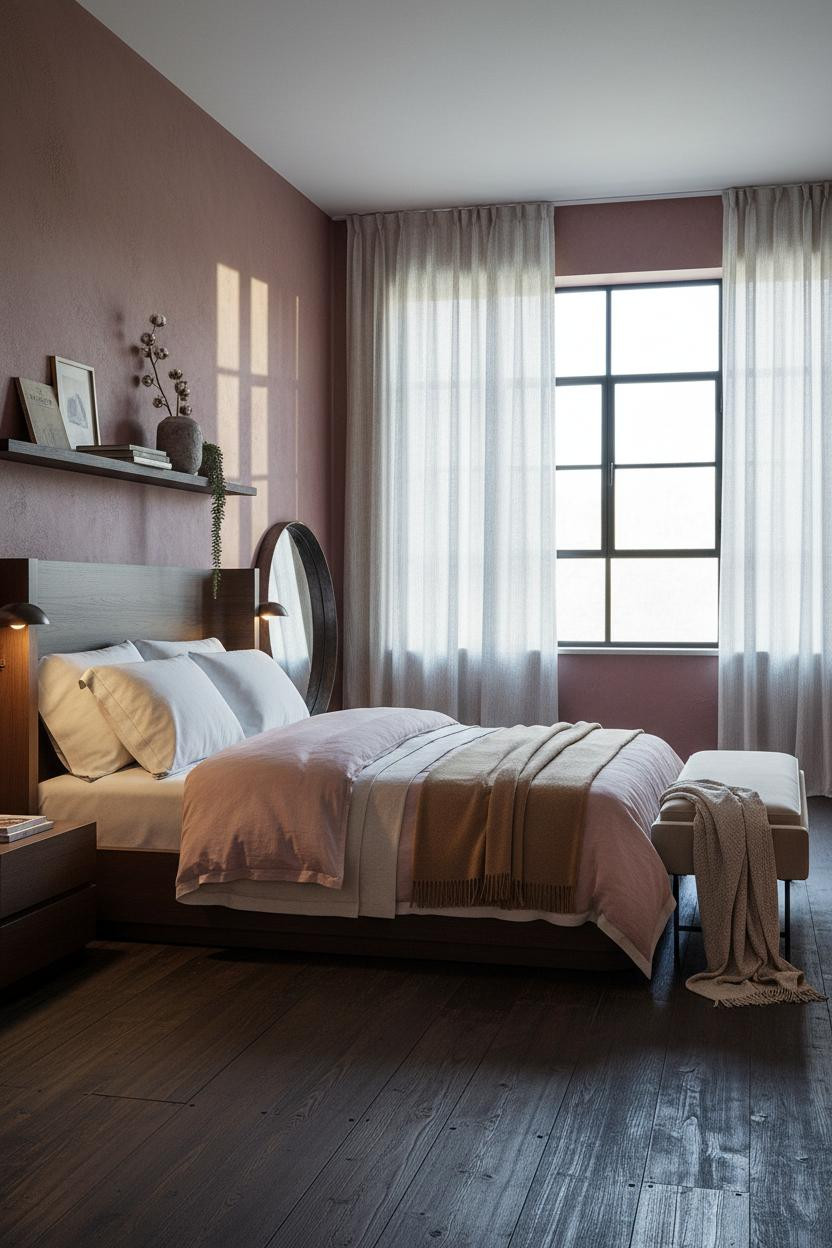 Boho Chic Bedroom Tuscan Plum Windows