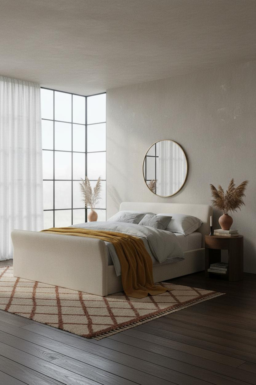 Boho Farmhouse Bedroom Neutral Textures