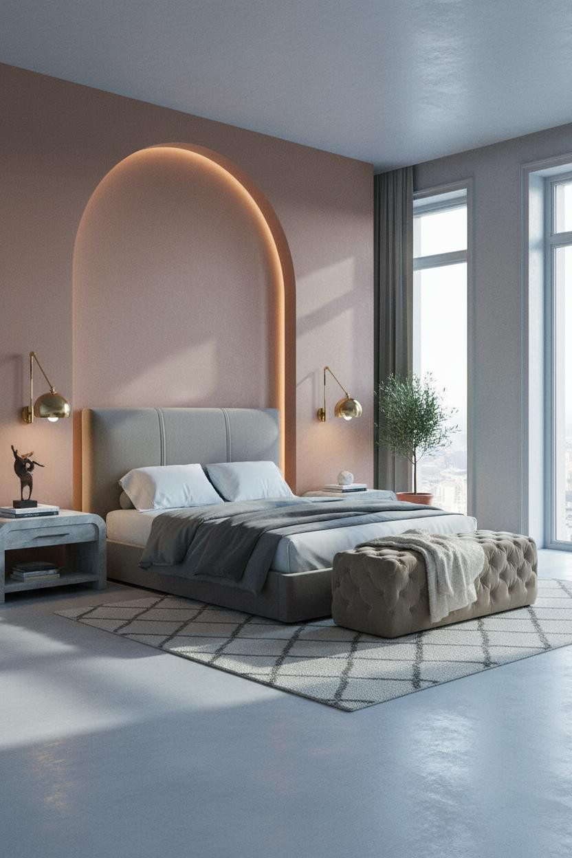 Classic Bedroom Arched Alcove Design