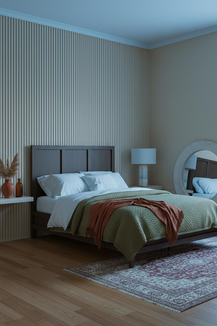 Classic Bedroom Design Plaster Wall Luxury