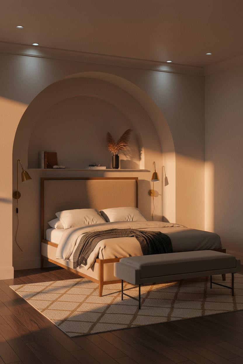 Classic Bedroom Quiet Luxury Arched Niche