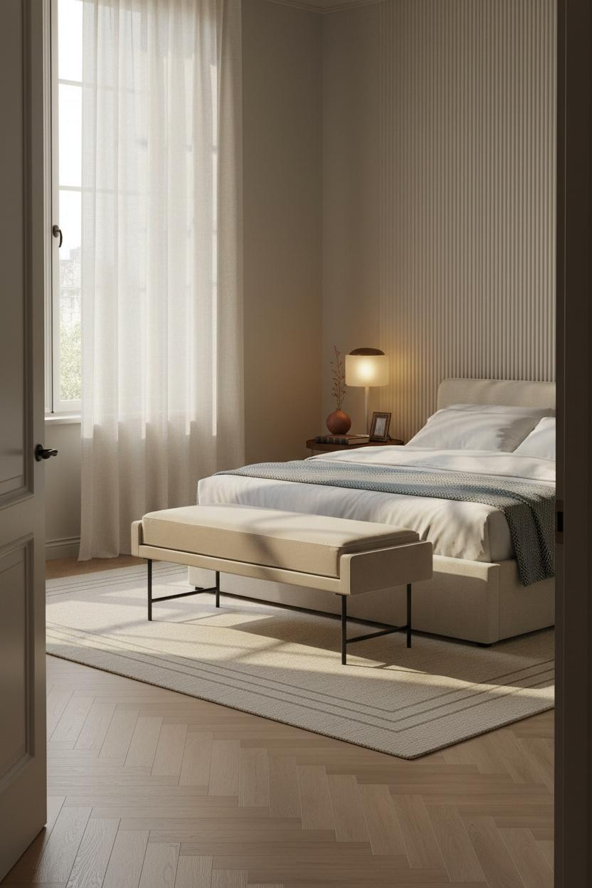 Classic Bedroom Quiet Luxury Neoclassical Fluted Walls