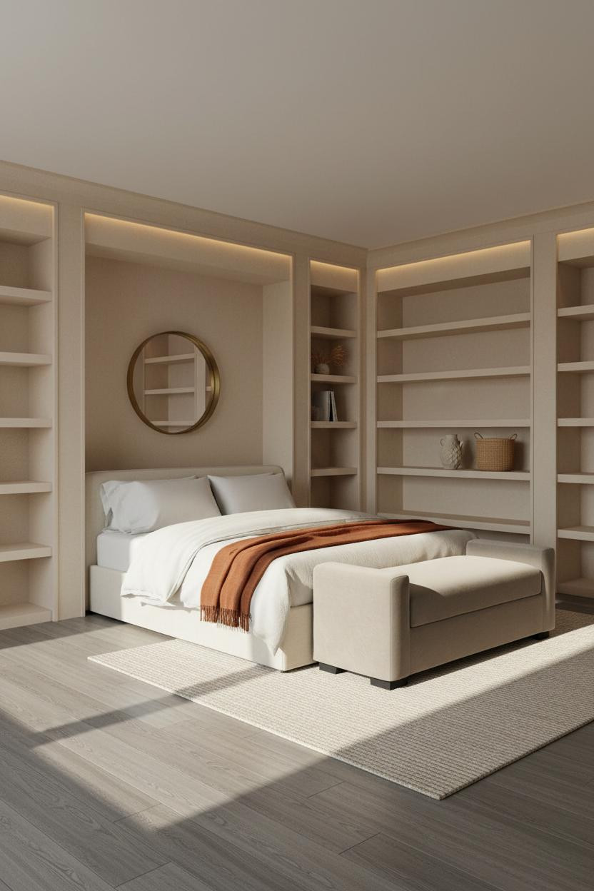Classic Bedroom Quiet Luxury Shelving
