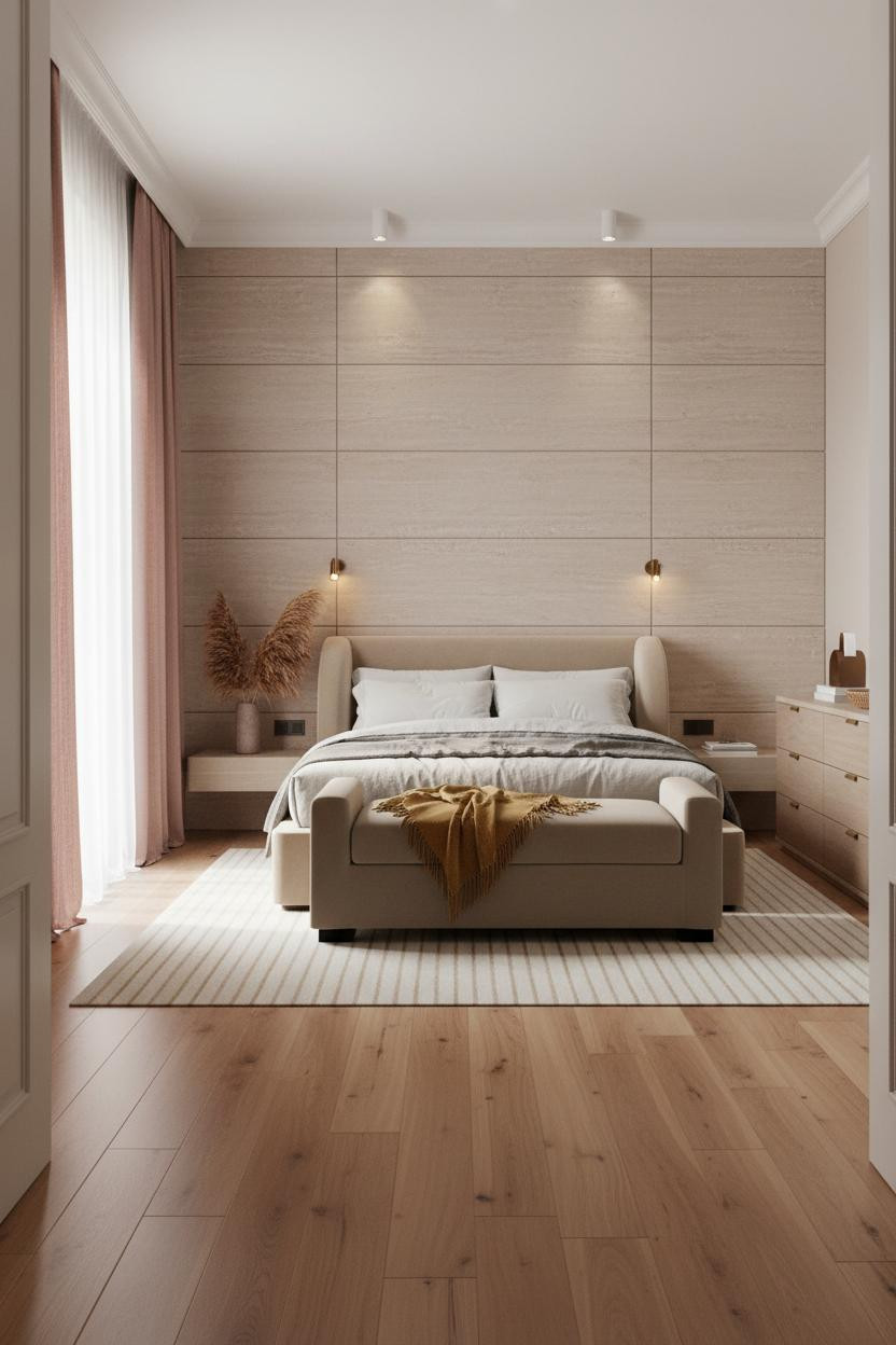 Classic Bedroom Quiet Luxury Venetian Plaster