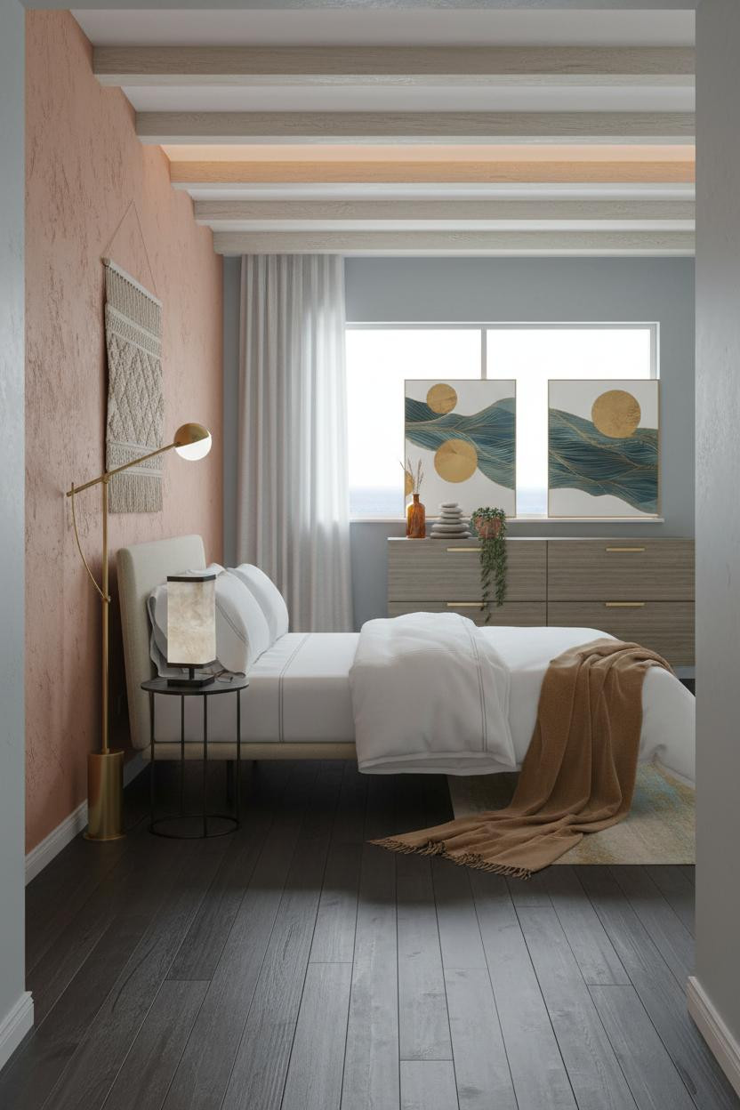 Coastal Bedroom Clay Accent Driftwood
