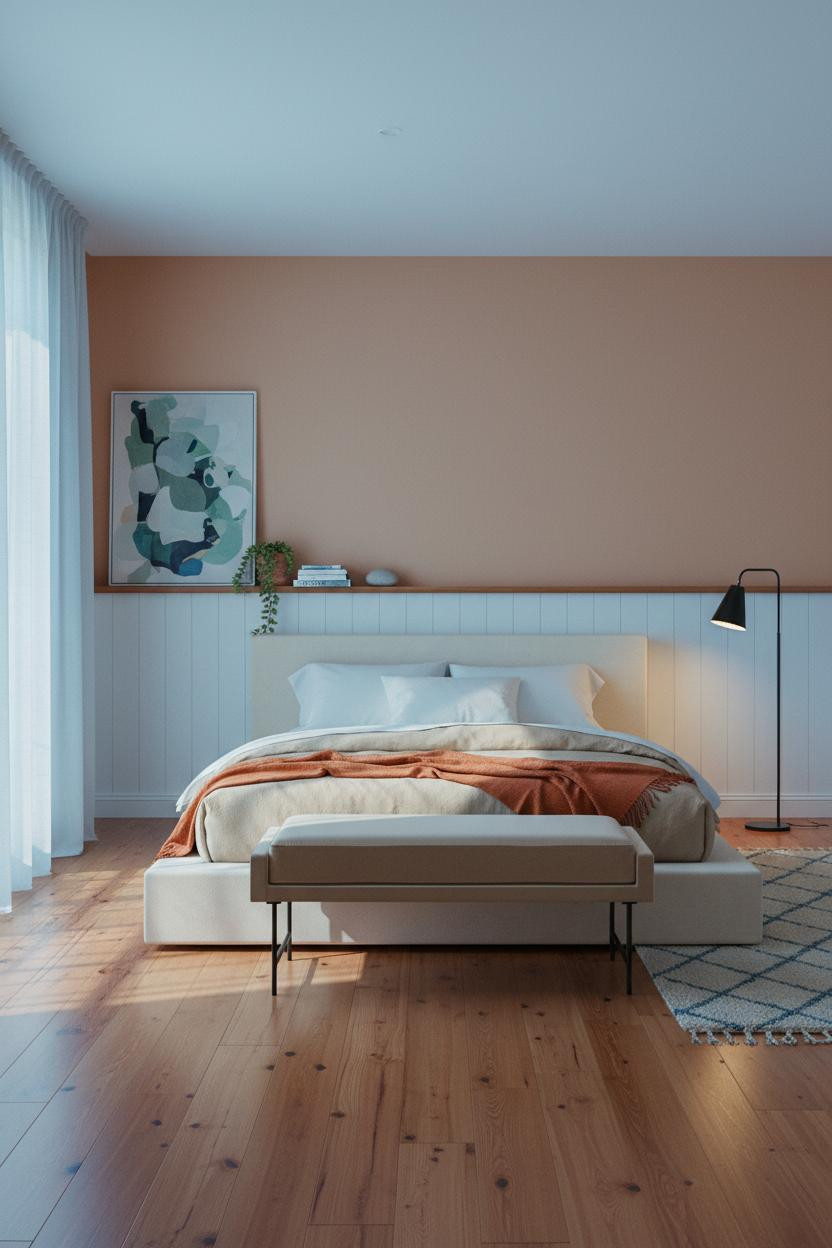 Coastal Bedroom Wainscoting Beach Vibe