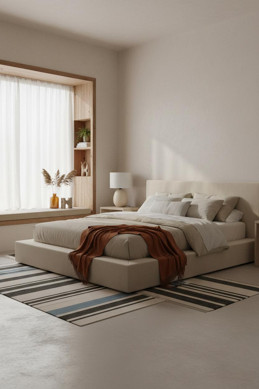 Coastal Blue Bedroom Mediterranean Design