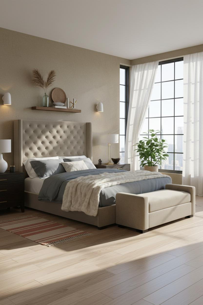 Coastal Boho Bedroom Crittall Window