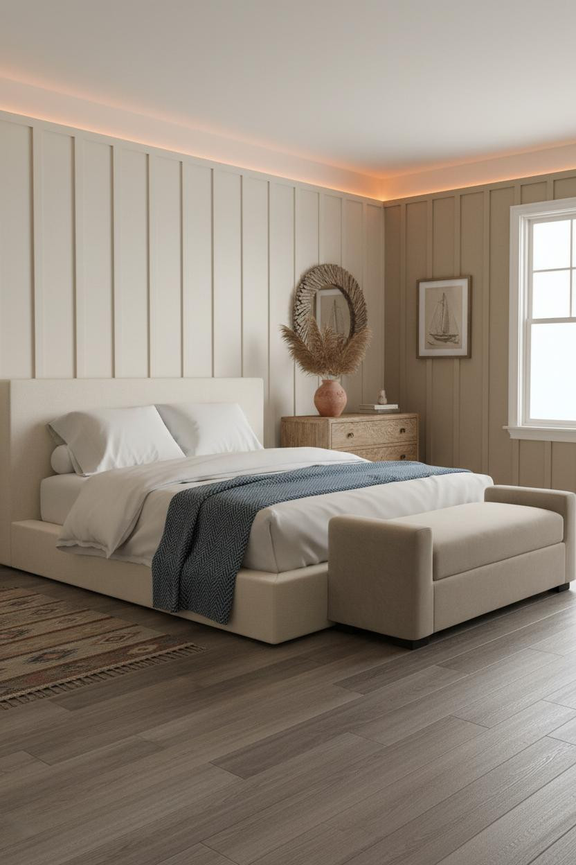 Coastal Chic Bedroom Master Bed Design