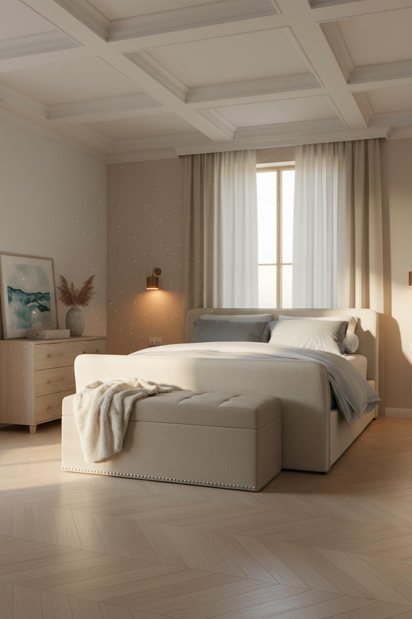 Coastal Chic Bedroom Master Bed Linen