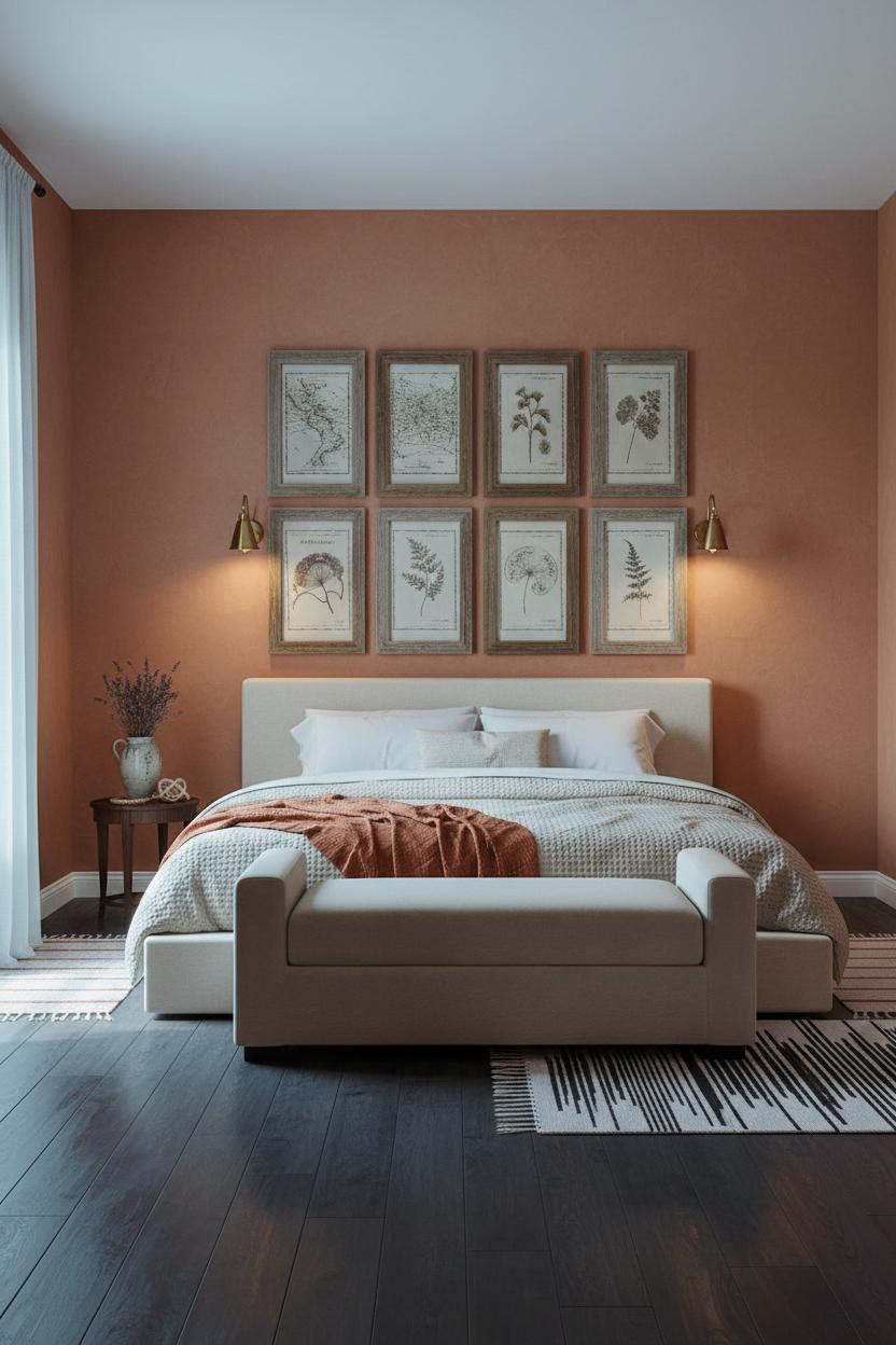 Coastal Grandma Bedroom Driftwood Gallery Wall