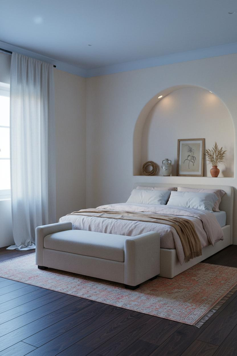 Coastal Grandma Bedroom Plaster Alcove