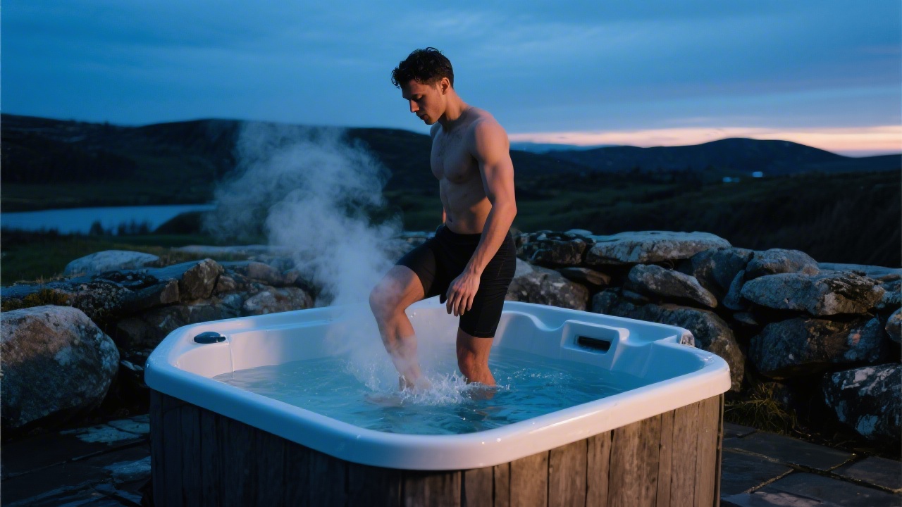 Cold plunge ice bath for athletic sleep recovery