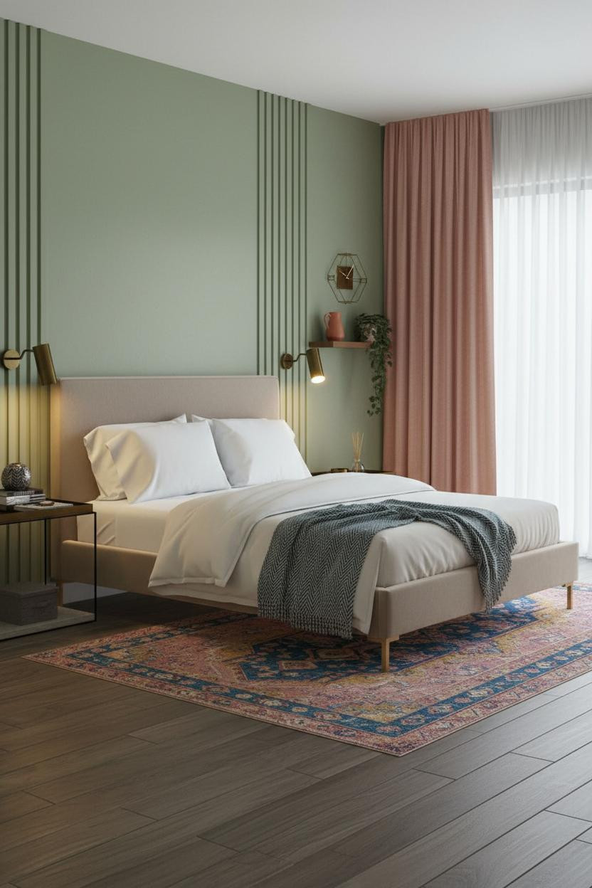 Colorful Bedroom Sage Green Jewel Tones